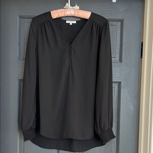 Pleione Black long sleeve blouse, size small